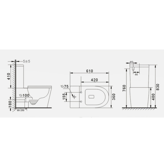 Унитаз-компакт CeramaLux K2179-1