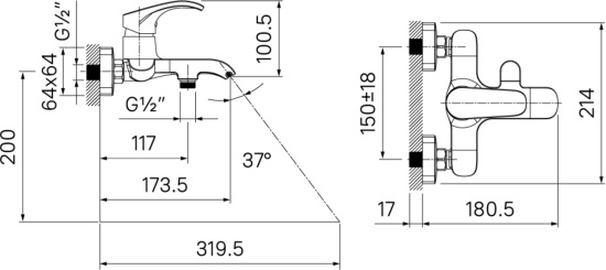 Смеситель для ванны Iddis Joker JOKSB00i02WA