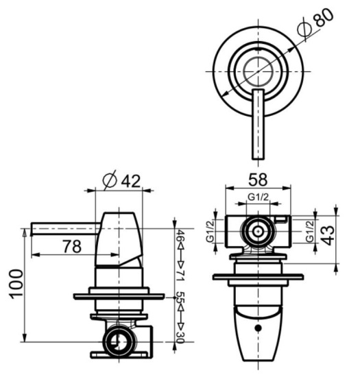 Смеситель для душа Webert Opera Moderna OE880101560 черный