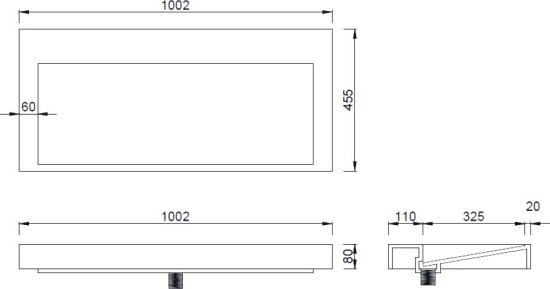 Мебель для ванной Armadi Art Flat 100 подвесная, антрацит матовый