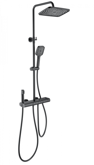 Душевая стойка Wonzon & Woghand Muse Legato WW-B4129-MB с термостатом