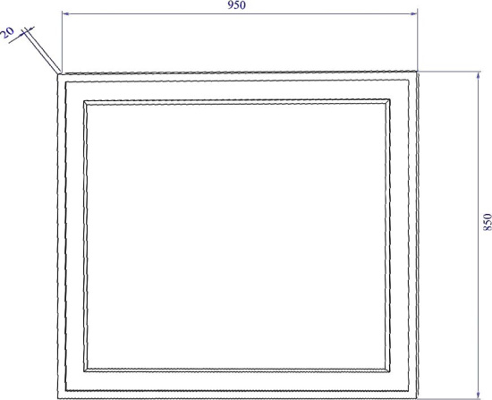 Зеркало Sanflor Модена 105, белое