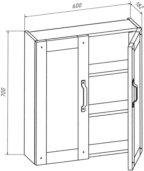 Шкаф Бриклаер Лофт 60