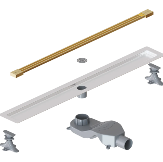 Душевой лоток Boheme B&T Infinity 80 см, золото