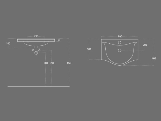Тумба с раковиной Sanvit Прима 65