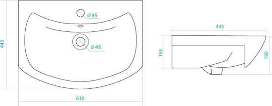 Тумба с раковиной Misty Лада 60