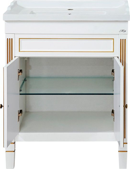 Мебель для ванной Misty Женева 60 белая патина