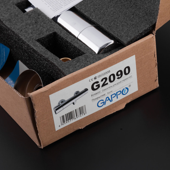 Смеситель для душа с термостатом Gappo G2090, хром