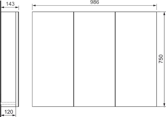 Мебель для ванной Raval Great 100 R