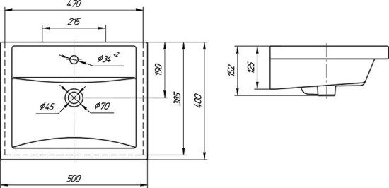 Мебель для ванной Vigo Geometry 50 бетон