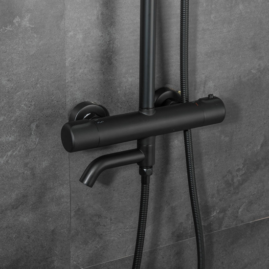 Душевая стойка Gappo G2490-6 термостат, черный