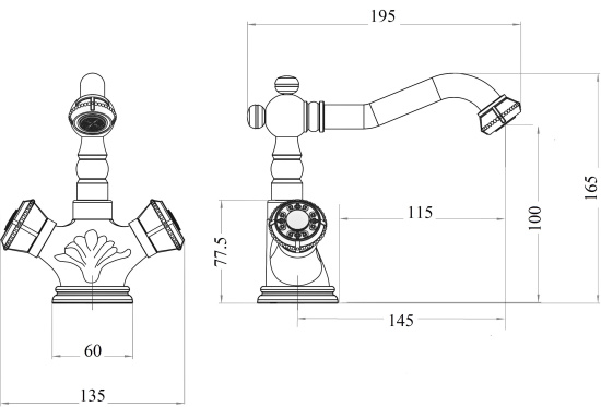 Смеситель для кухни Milacio Almeria MC.516.BR