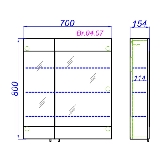 Мебель для ванной Aqwella Brig 75 напольная, белая