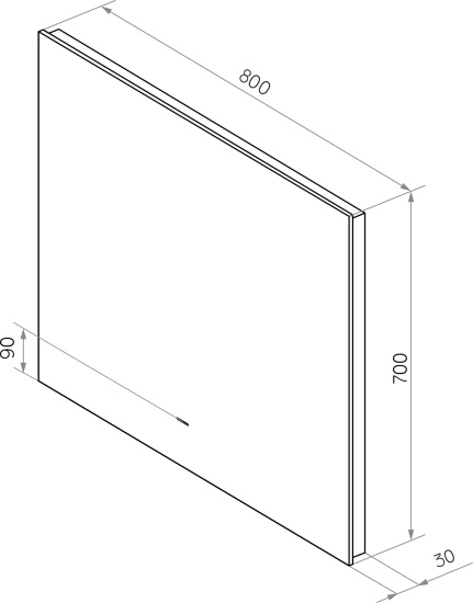 Мебель для ванной Diwo Элиста 80 чёрный мрамор, с раковиной Moduo 55 Leaf