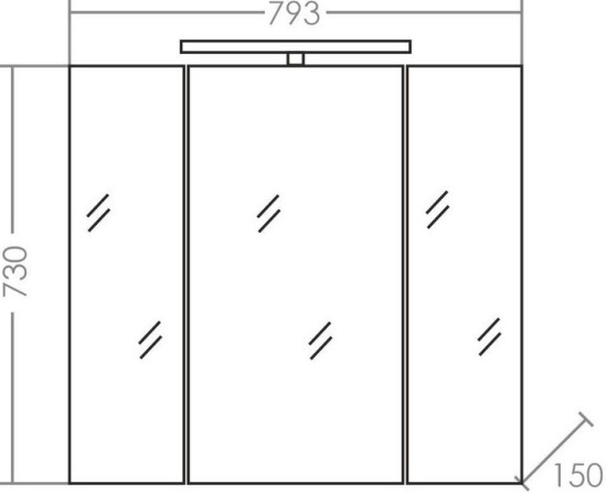 Мебель для ванной СанТа Нептун 80 подвесная