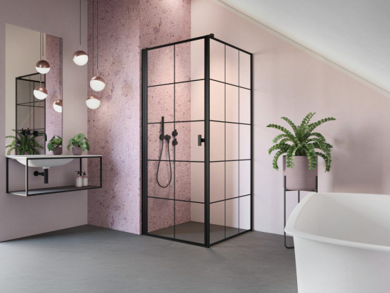 Душевой уголок Radaway Nes Black KDJ I Factory 80x80 L