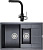 Комплект Мойка кухонная Paulmark Feste PM237850-BLM черный металлик + Смеситель Paulmark Essen Es213011-418 для кухонной мойки, черный металлик