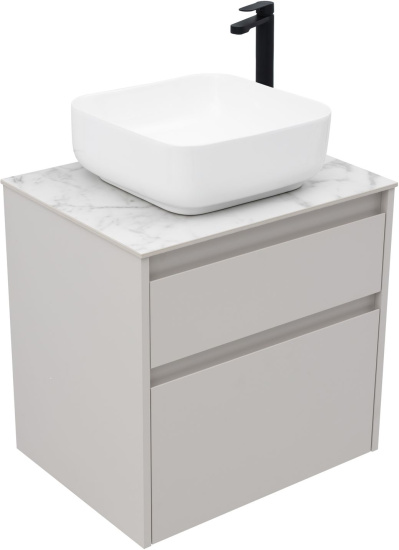 Тумба с раковиной Aquanet Nova Lite 2.0 60 2 ящика, бежевая