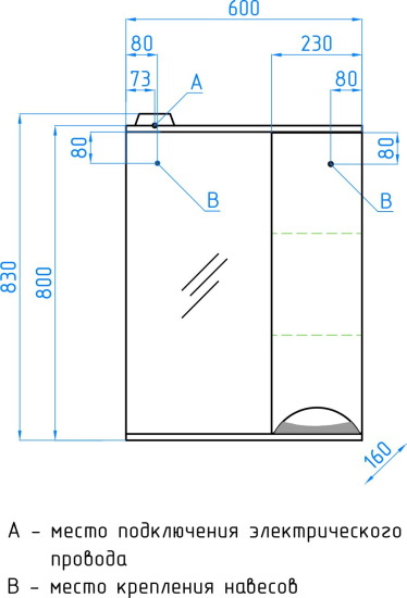 Мебель для ванной Style Line Жасмин 60 белая