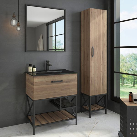 Зеркало Comforty Бредфорд 75 черное