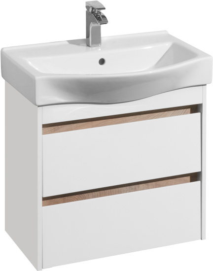 Тумба с раковиной Aquaton Нортон 65 подвесная, белый глянец