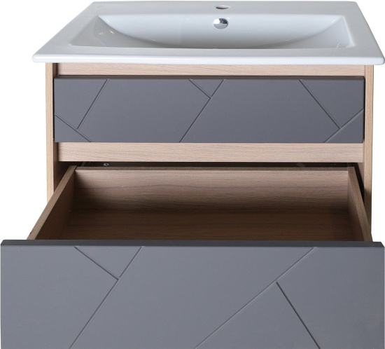 Тумба с раковиной ASB-Mebel Диана 75 серый глянец