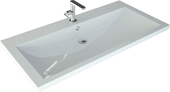 Тумба с раковиной Art&Max Family 90 подвесная, Bianco Lucido