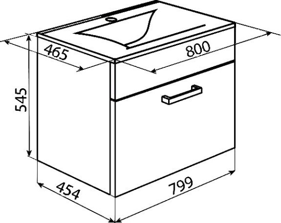 Мебель для ванной Iddis Mirro 80