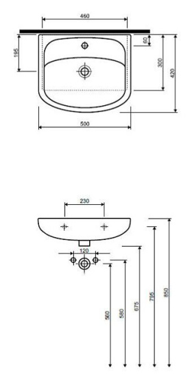 Мебельная раковина IFO Adel RS051150000 50 см