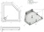 Поддон для душа Bas Пента 100x100 Поддон для душа Bas Пента 100x100