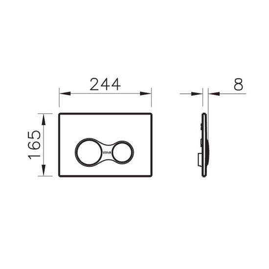 Инсталляция VitrA Sento 9830B003-7207 подвесной унитаз + кнопка