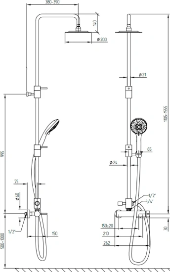 Душевая стойка Migliore Fortis 31791