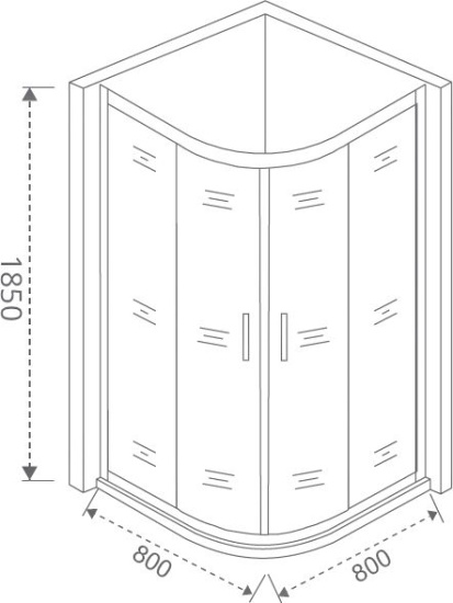 Душевой уголок Good Door Latte R-80-G-WE