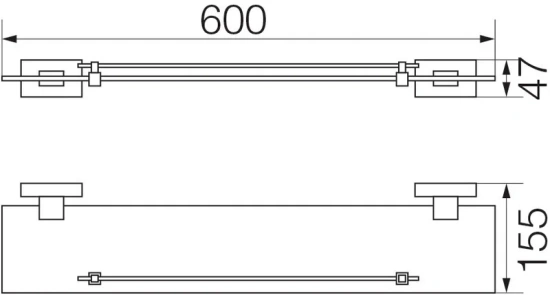 Полка Veragio Ramba VR.RMB-4911.CR хром