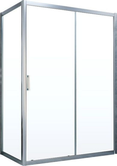 Душевой уголок Vegas Glass ZP+ZPV NOVO 110*80 07 01 профиль хром матовый, стекло прозрачное
