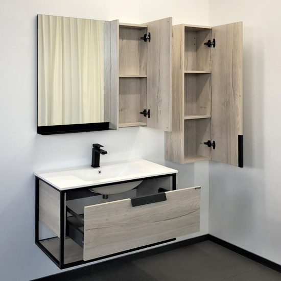 Мебель для ванной Comforty Бонн 90 дуб дымчатый