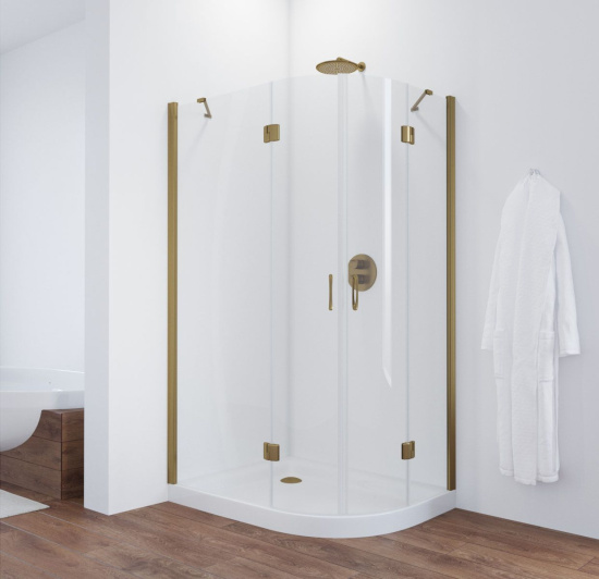 Душевой уголок Vegas Glass AFS-F 110*90 05 01 L профиль бронза, стекло прозрачное