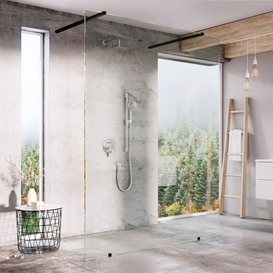 Душевая перегородка Ravak Walk-In Free 160 + кронштейн 90 см, черный