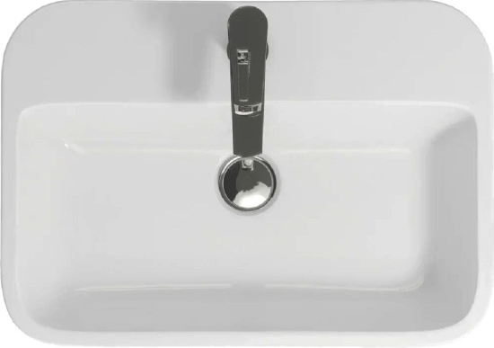 Тумба с раковиной Runo Вудлайн 85, скандинавский дуб, раковина Caspia 60 Square