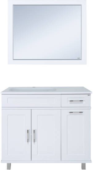 Тумба с раковиной Misty Купер 90 L с бельевой корзиной