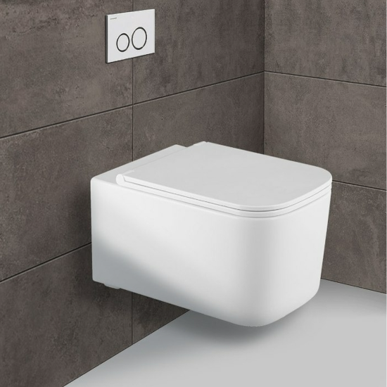 Инсталляция Geberit Duofix Delta 458.163.21.1 с кнопкой + унитаз подвесной  Vincea Ultra Rimless VT1-32