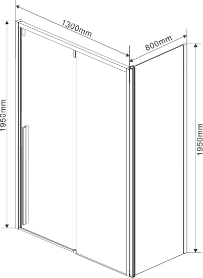 Душевой уголок Vincea Lugano VSR-1L1013CLB-1 130х100 см, профиль черный
