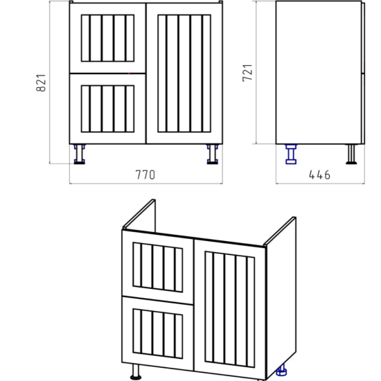 Тумба с раковиной Misty Спарта 80 белая