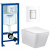 Инсталляция Grohe Rapid SL 38772001 с кнопкой смыва + унитаз подвесной Vincea Q-Line VT1-12