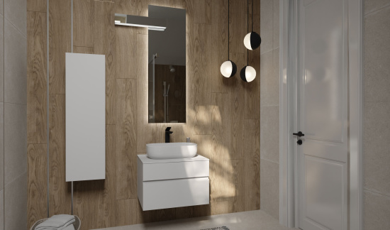 Мебель для ванной Raval Decent 60 белая глянцевая