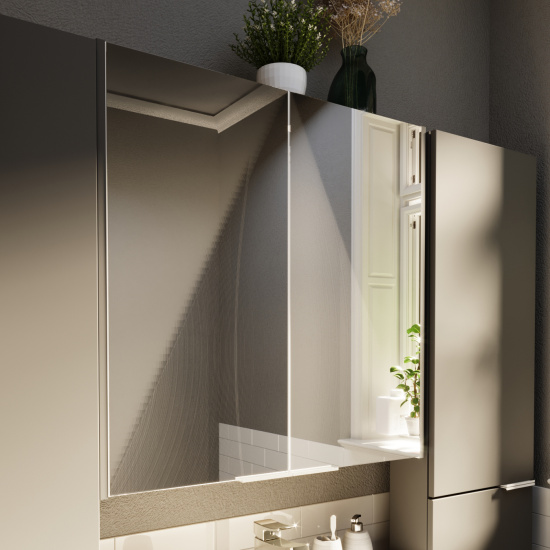 Зеркало-шкаф 1MarKa Gaula 60 черный