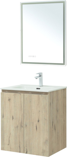 Мебель для ванной Aquanet Алвита new 60 подвесная, дуб веллингтон белый, с дверками