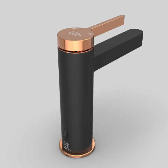 Смеситель для раковины GPD Gildo MLB165-S-R черный с золотом