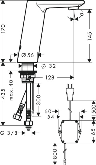 Смеситель для раковины Hansgrohe Metris S 31103000