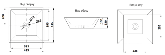Накладная раковина CeramaLux 180